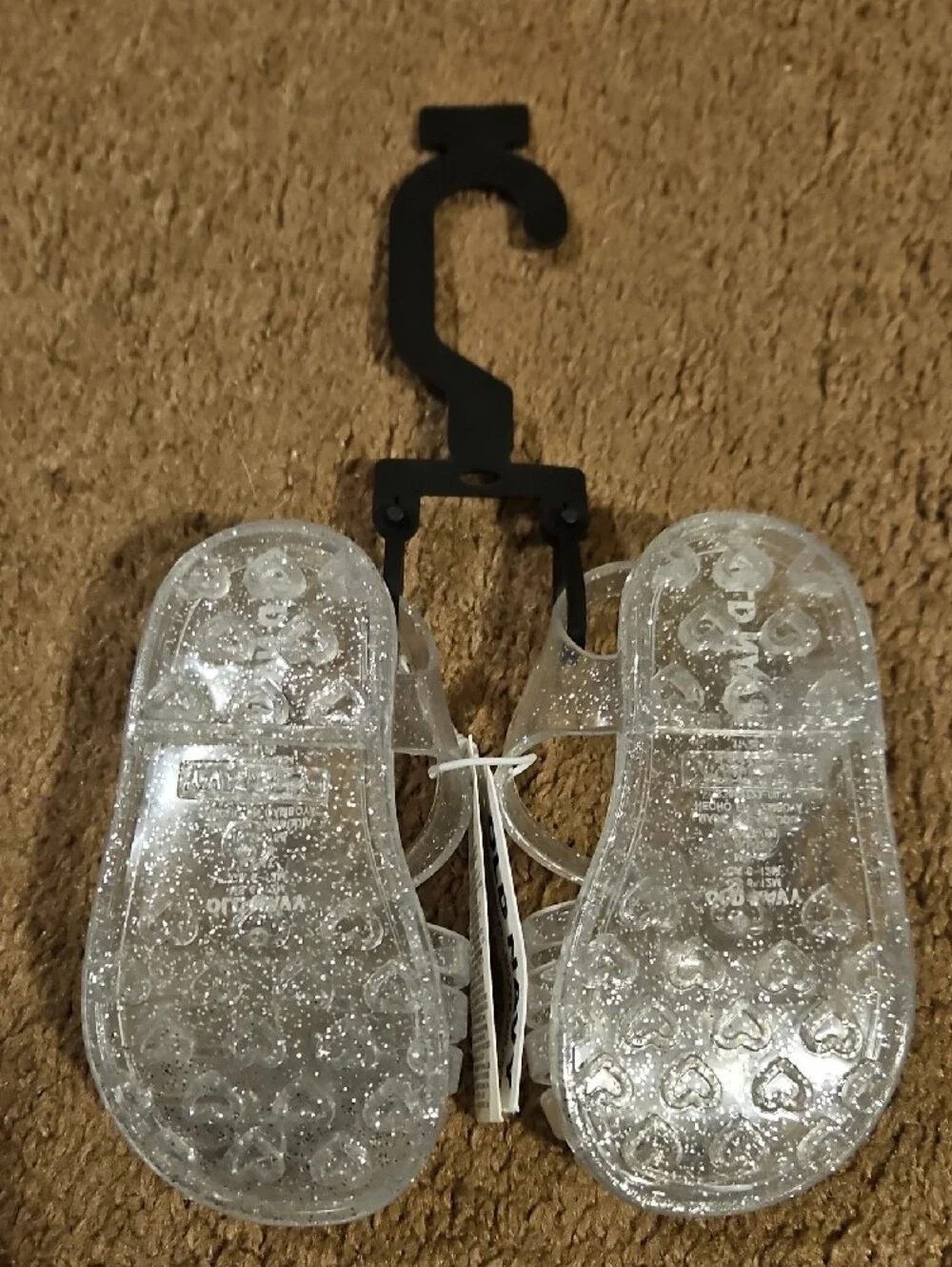 Old Navy Clear Glitter Jelly Sandals